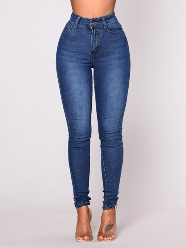 Women's Solid Color Slim High Stretch Denim Skinny Jeans | S - XL | 2XL - 3XL | 5 COLORS