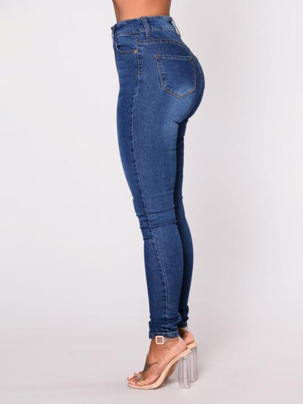 Women's Solid Color Slim High Stretch Denim Skinny Jeans | S - XL | 2XL - 3XL | 5 COLORS