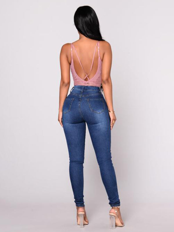 Women's Solid Color Slim High Stretch Denim Skinny Jeans | S - XL | 2XL - 3XL | 5 COLORS