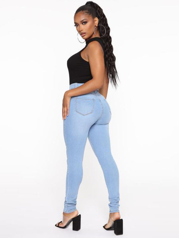 Women's Solid Color Slim High Stretch Denim Skinny Jeans | S - XL | 2XL - 3XL | 5 COLORS
