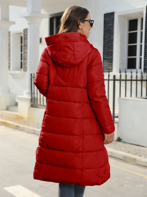 Nueva chaqueta de algodón ajustada de longitud media para invierno, chaqueta de algodón abrigada 