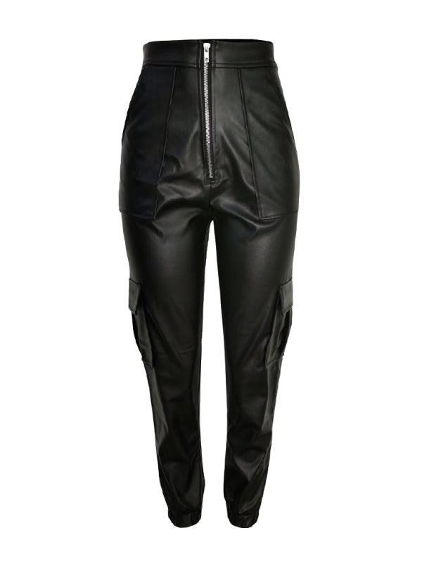 Pantalones cargo con múltiples bolsillos de moda para mujer 