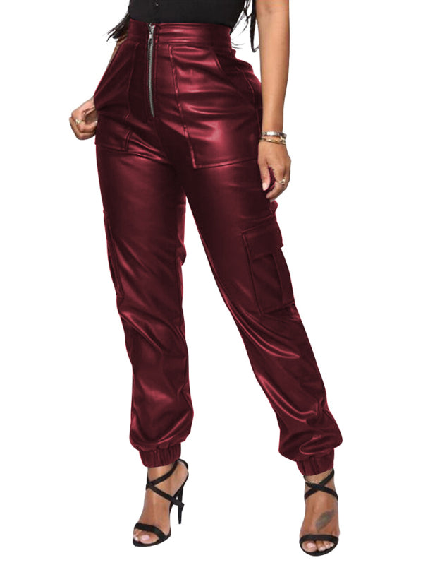 Pantalones cargo con múltiples bolsillos de moda para mujer 