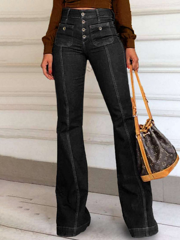 Women's Spliced high waist flared jeans | S - 2XL | 2 COLORS