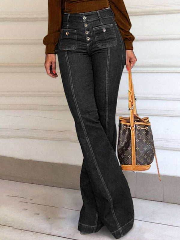 Women's Spliced high waist flared jeans | S - 2XL | 2 COLORS