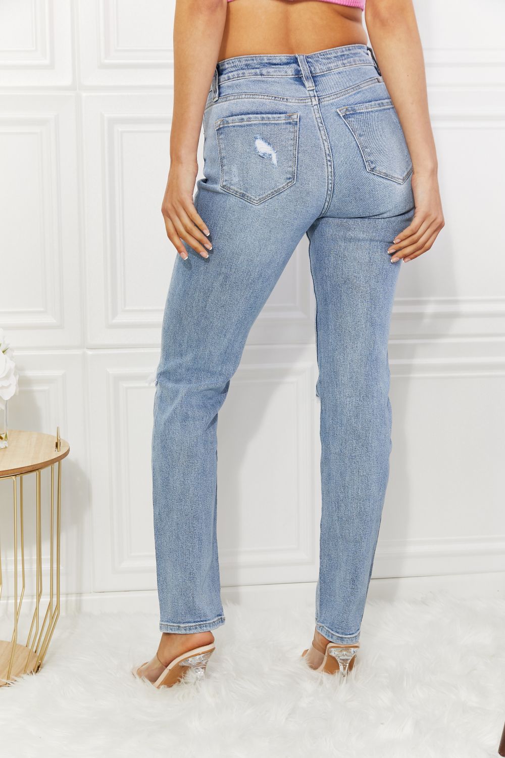 Kancan Abby High Rise Slim Straight Jeans